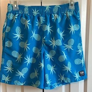 Tom & Teddy Blue Pineapple Swim Shorts